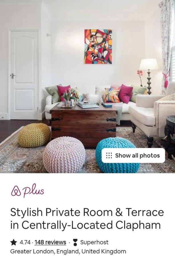Stylish Room With Private Bath & Terrace In Super Central Clapham Junction Minutes From Victoria, Waterloo Londýn Exteriér fotografie
